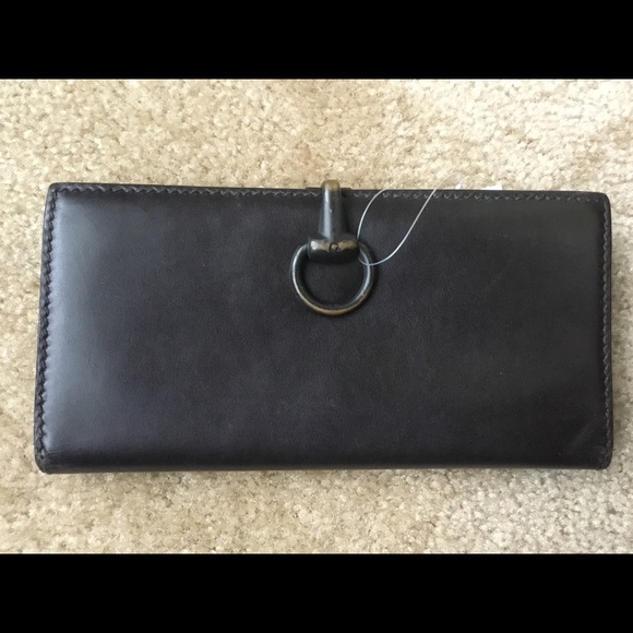 Gucci Handbags - Gucci Horsebit Leather Trifold Long Wallet